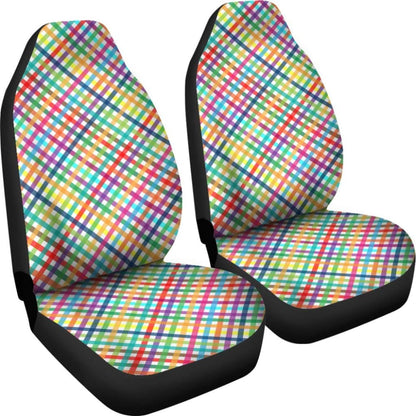 Colorful Rainbow Checkered Design