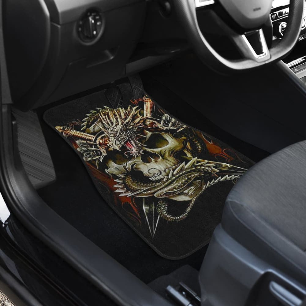 Set Pcs Dragon Skull Car Mats