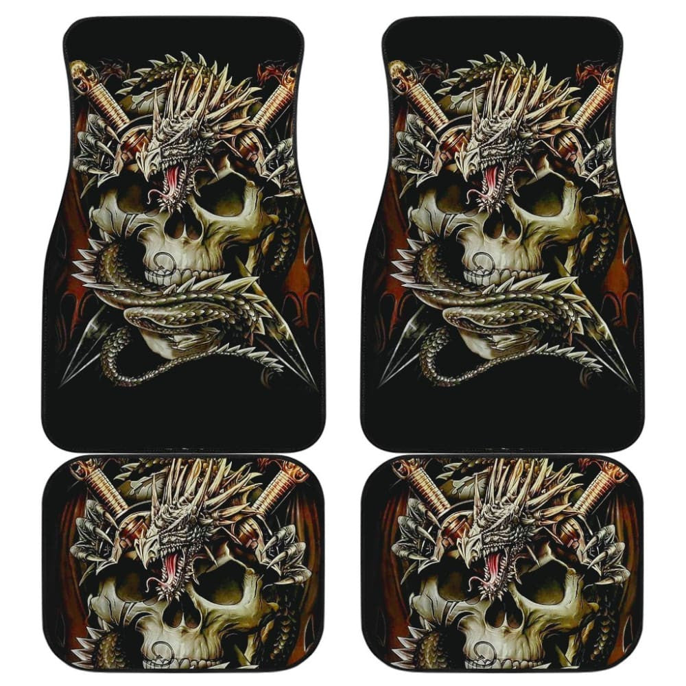 Set Pcs Dragon Skull Car Mats