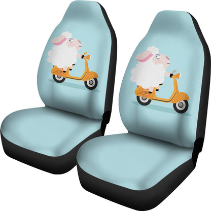 Cute Funny Sheep for Sheep Lover Gift Car Seat Covers