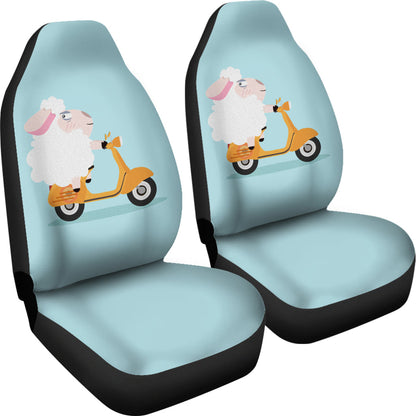 Cute Funny Sheep for Sheep Lover Gift Car Seat Covers