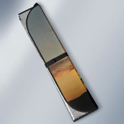 African Savanna Elephants Sunset Silhouette Car Sun Shade
