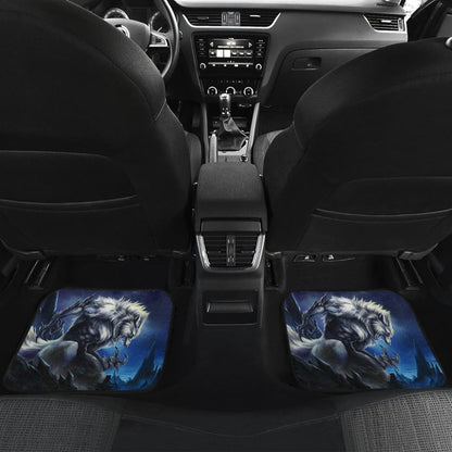 White Werewolf At Full Moon Dark Mountain Car Floor Mats