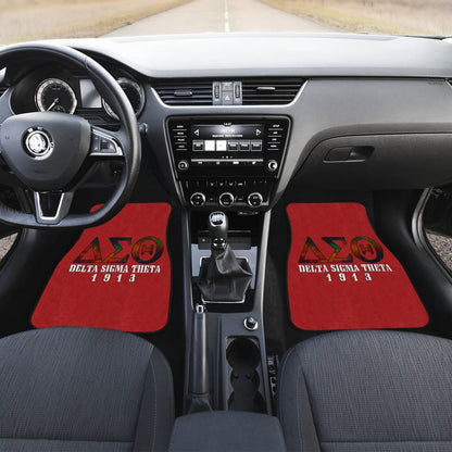 Delta Sigma Theta Sorority Red Black Amazing Car Floor Mats