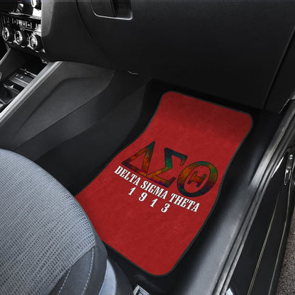 Delta Sigma Theta Sorority Red Black Amazing Car Floor Mats