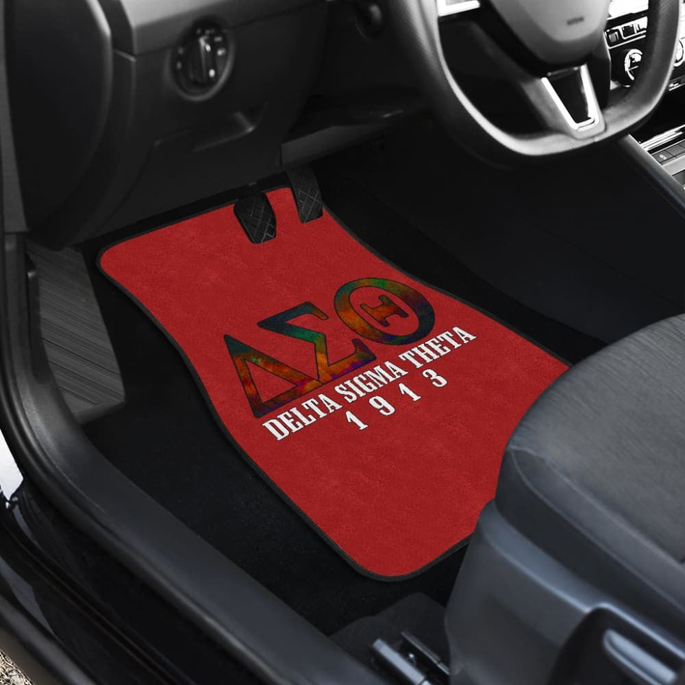 Delta Sigma Theta Sorority Red Black Amazing Car Floor Mats