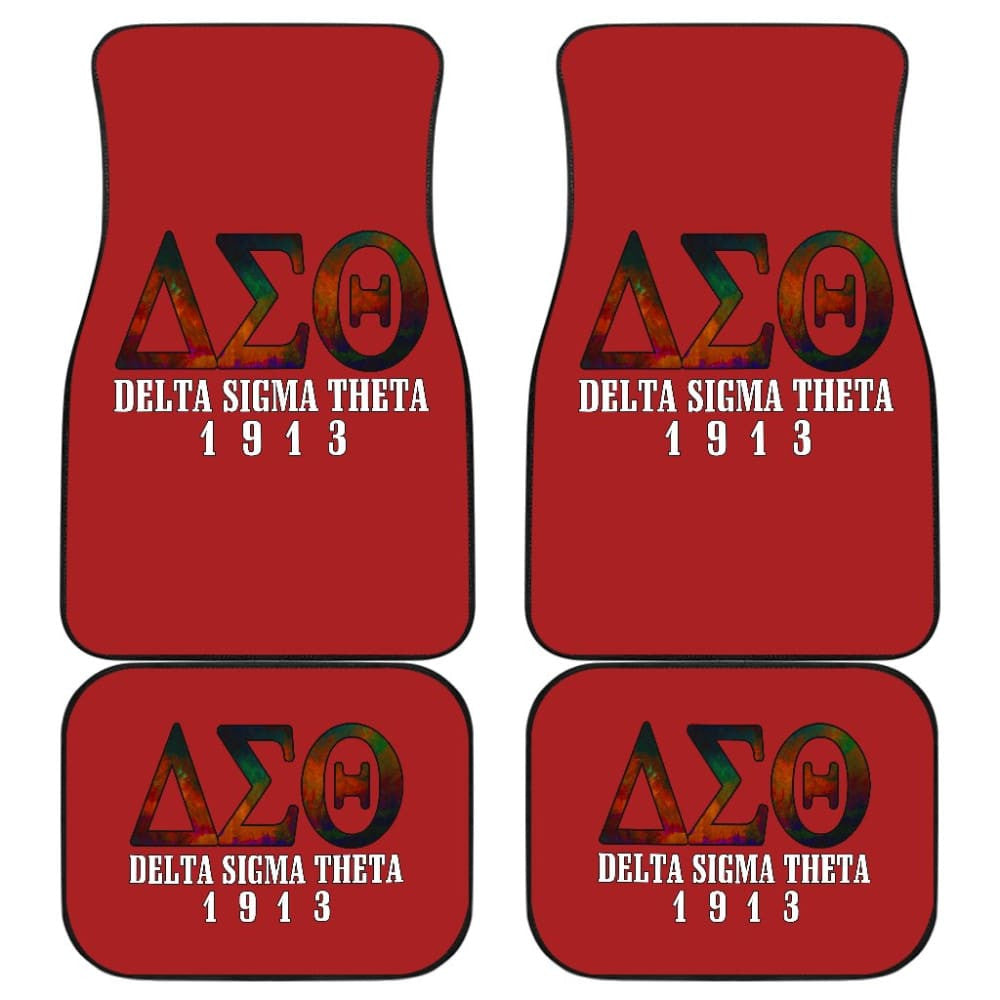 Delta Sigma Theta Sorority Red Black Amazing Car Floor Mats