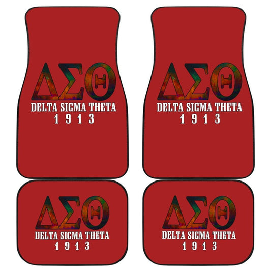 Delta Sigma Theta Sorority Red Black Amazing Car Floor Mats