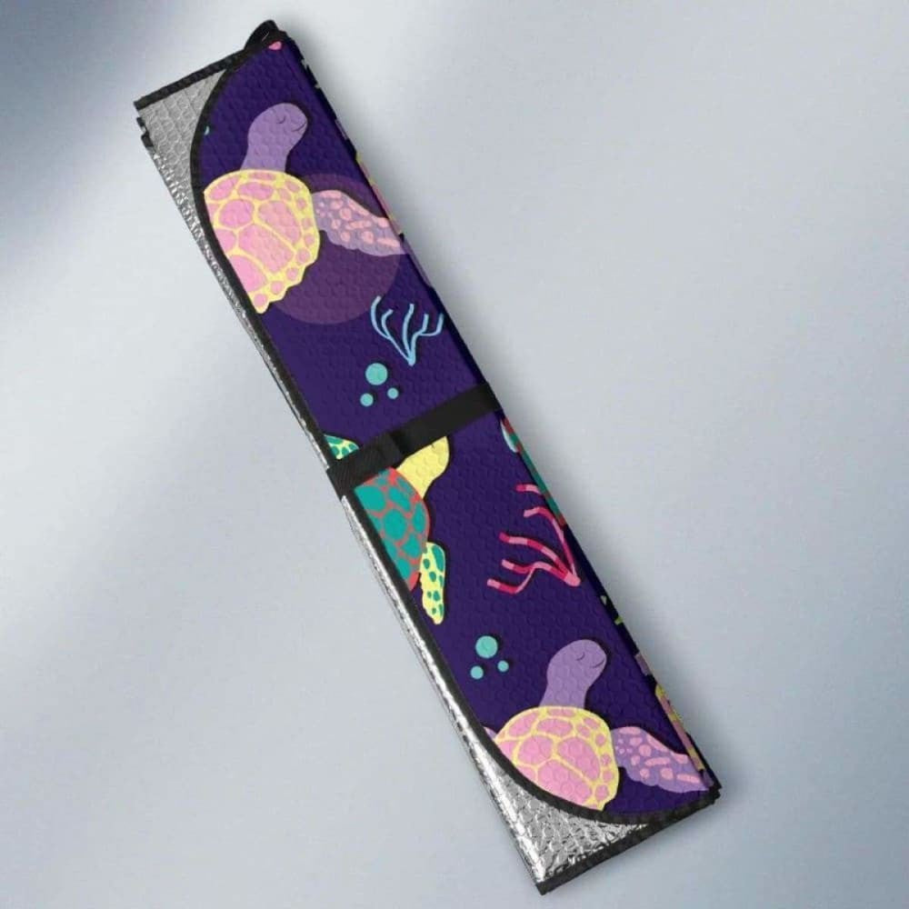 Colorful Sea Turtle Pattern Car Auto Sun Shades