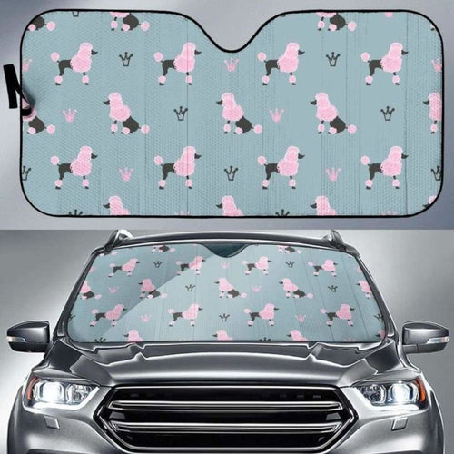 Poodle Dog Pattern Car Auto Sun Shades