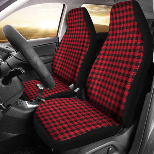 Red Checked Buffalo Plaid Amazing Car Seat Covers