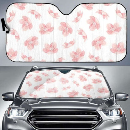Pink Sakura Cherry Blossom Pattern Car Auto Sun Shades