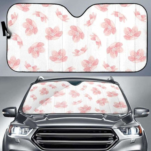 Pink Sakura Cherry Blossom Pattern Car Auto Sun Shades