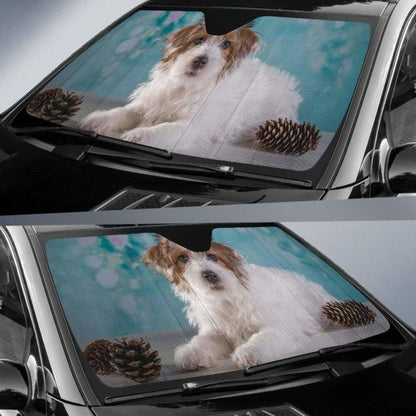 Domestic Dog Cairn Terrier Fluffy DogK Car Sun Shade