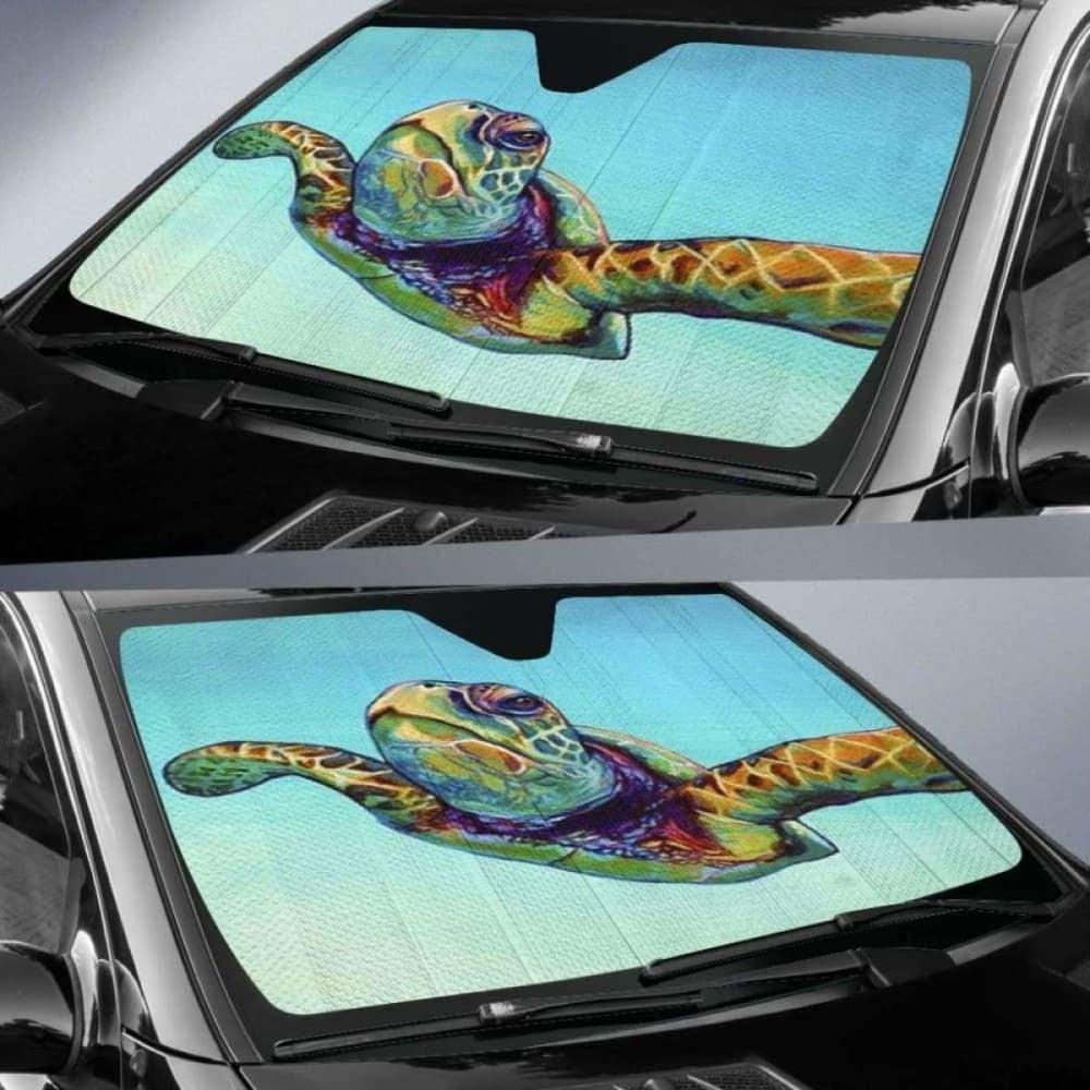 Sea Turtle Auto Sun Shade -