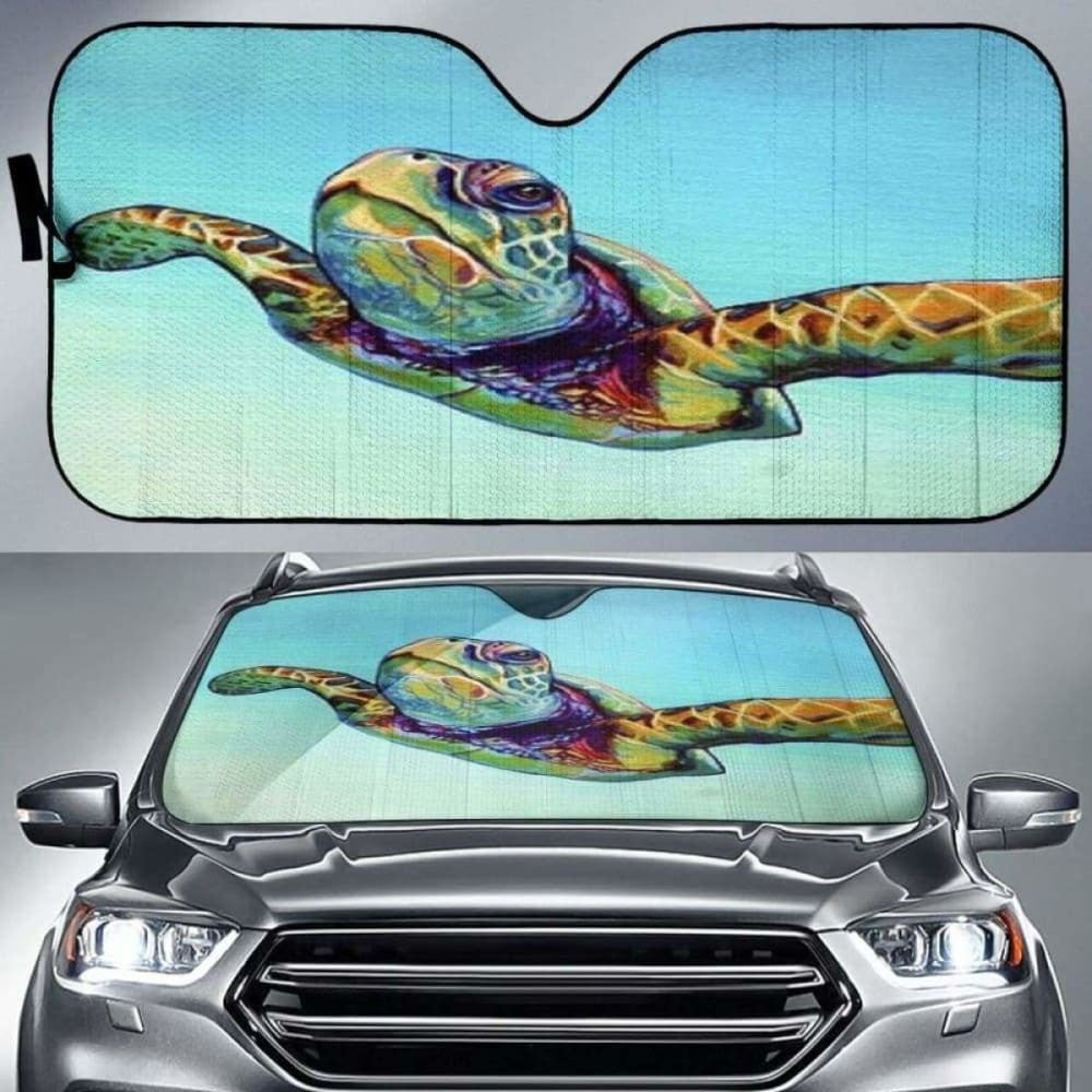 Sea Turtle Auto Sun Shade -