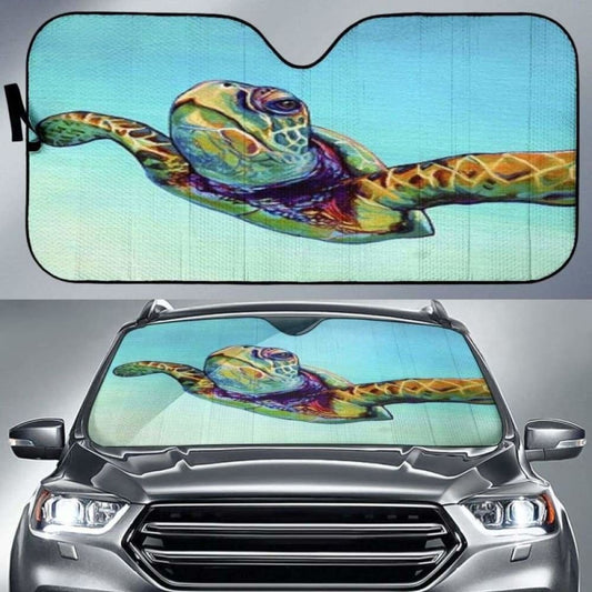 Sea Turtle Auto Sun Shade -