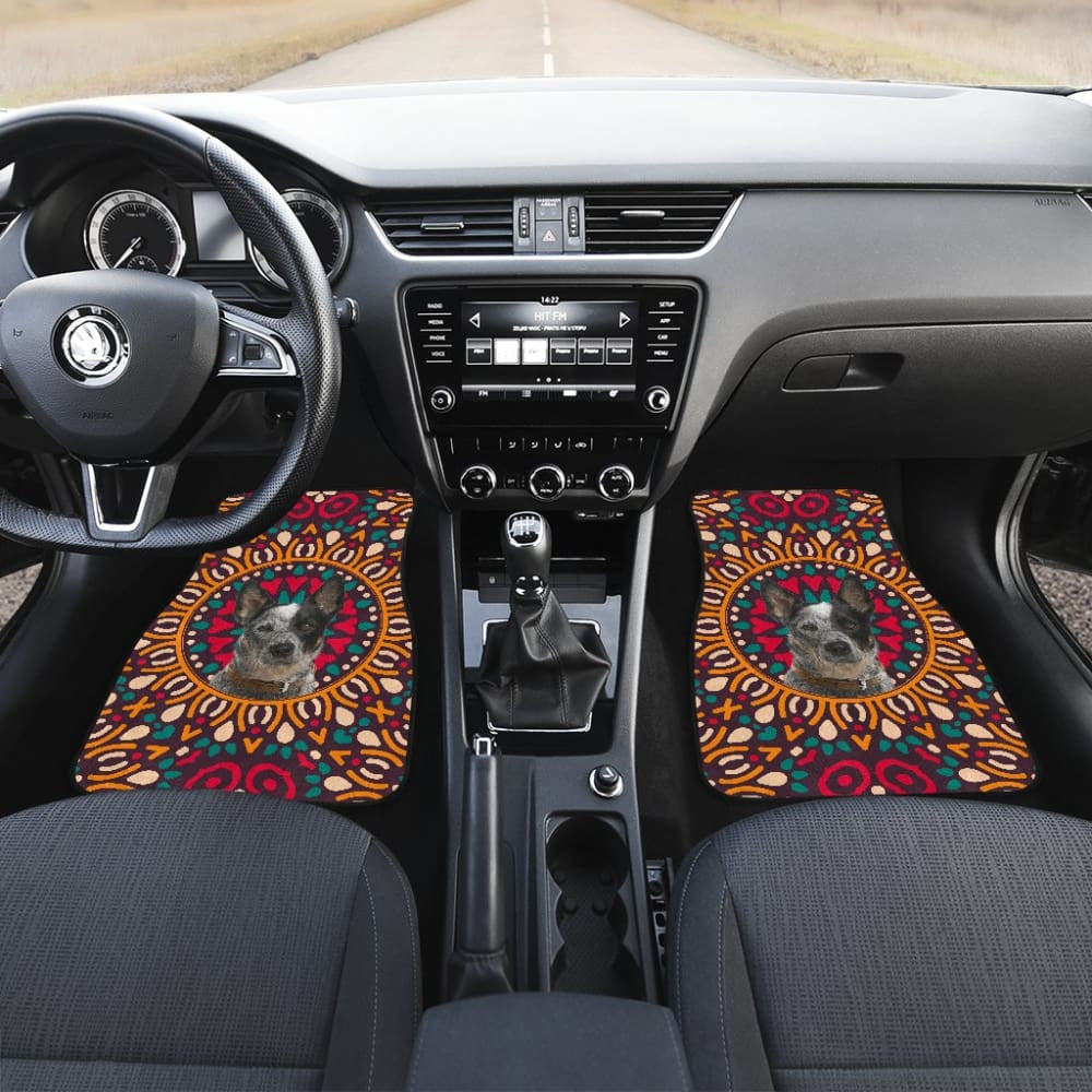 Australian Cattle Dog Colorful Flower Car Floor Mats