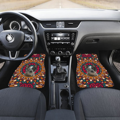 Australian Cattle Dog Colorful Flower Car Floor Mats