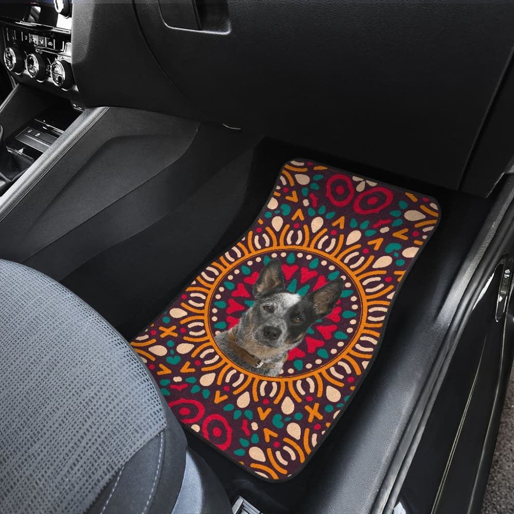 Australian Cattle Dog Colorful Flower Car Floor Mats