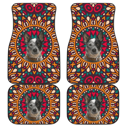 Australian Cattle Dog Colorful Flower Car Floor Mats