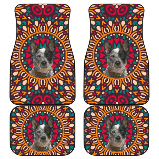 Australian Cattle Dog Colorful Flower Car Floor Mats