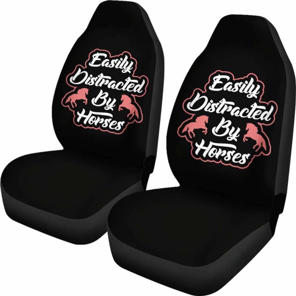Easily Distracted By Horses Car Seat Covers Amazing Gift