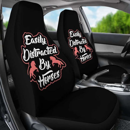 Easily Distracted By Horses Car Seat Covers Amazing Gift