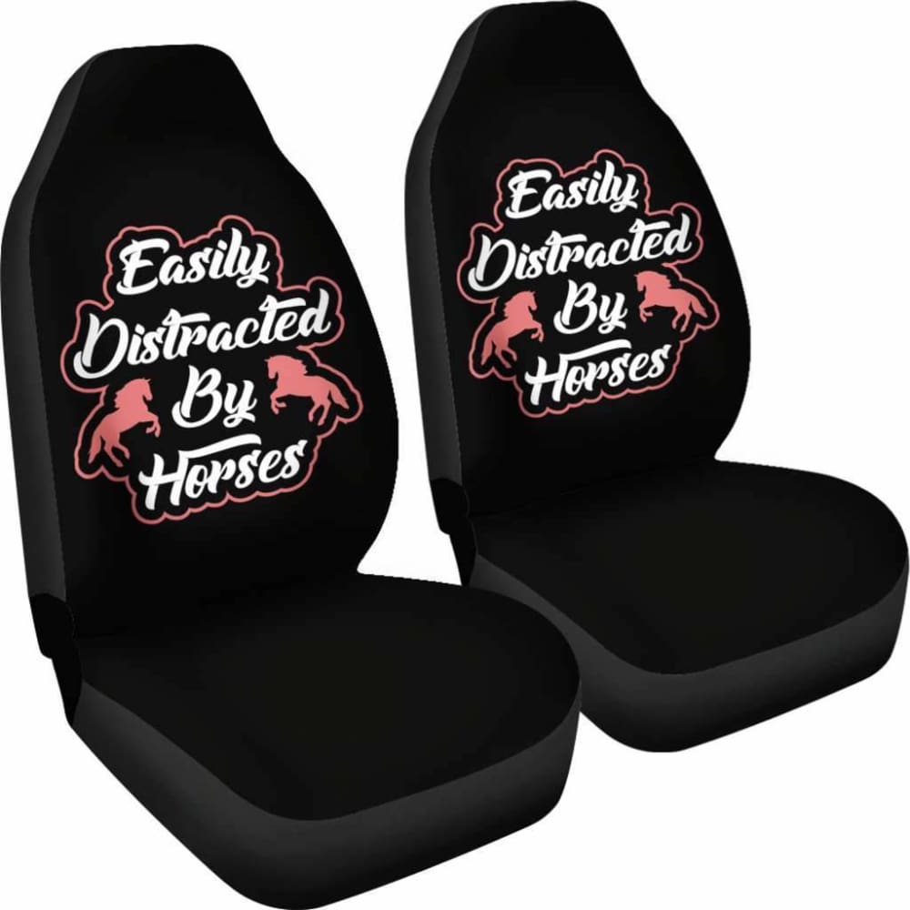 Easily Distracted By Horses Car Seat Covers Amazing Gift