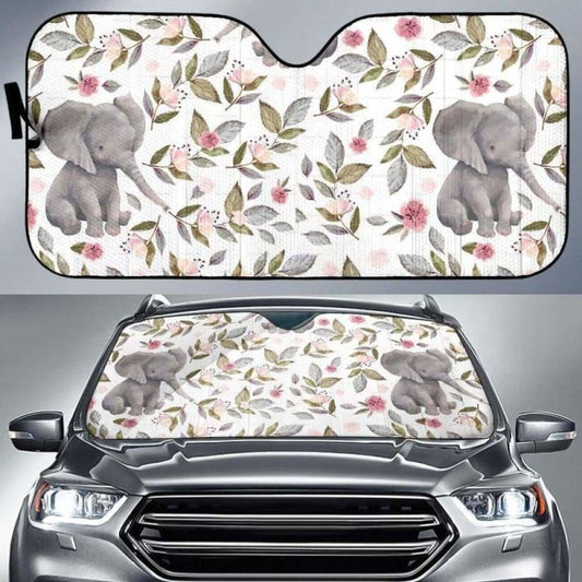 Baby Elephants Car Auto Sun Shades