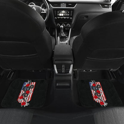 Snake And Flower Custom Design American Flag Style Car Floor Mats