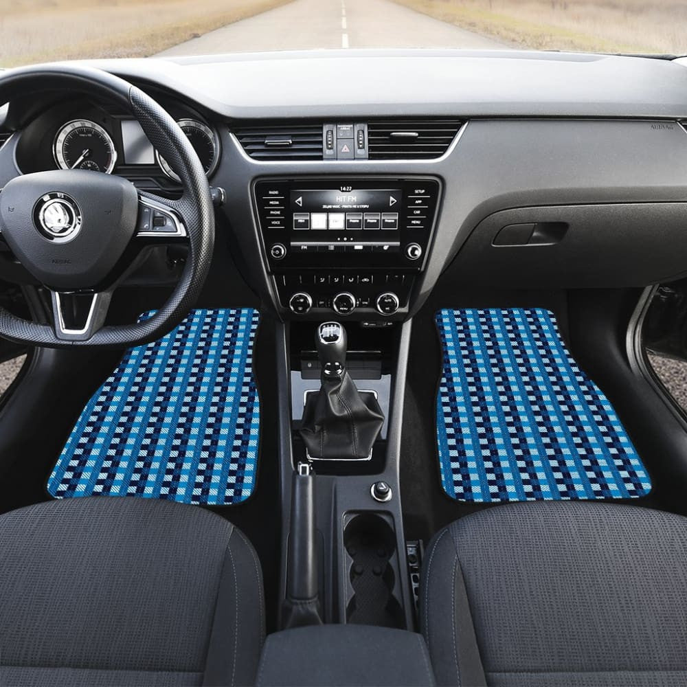 Blue Checked Buffalo Plaid Amazing Car Floor Mats