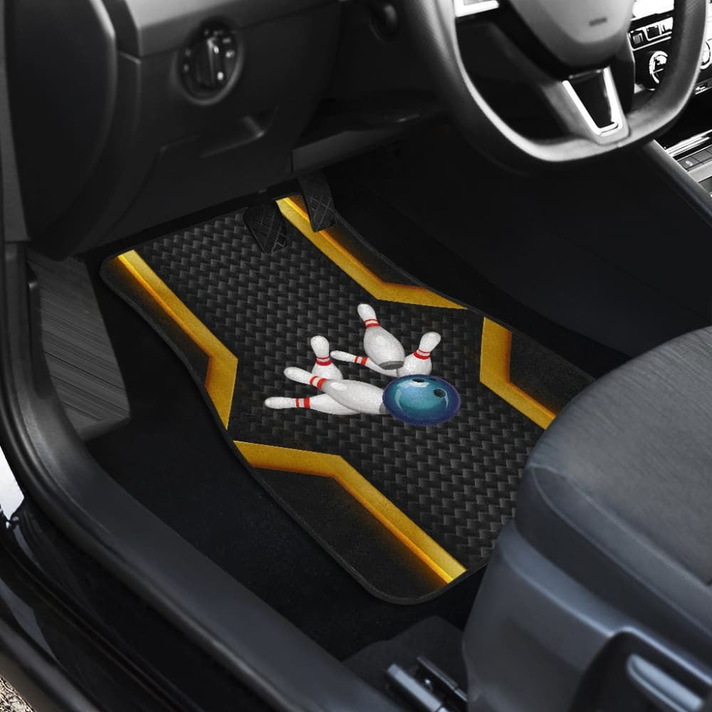 Print Bowling Metallic Style Printed Car Floor Mats