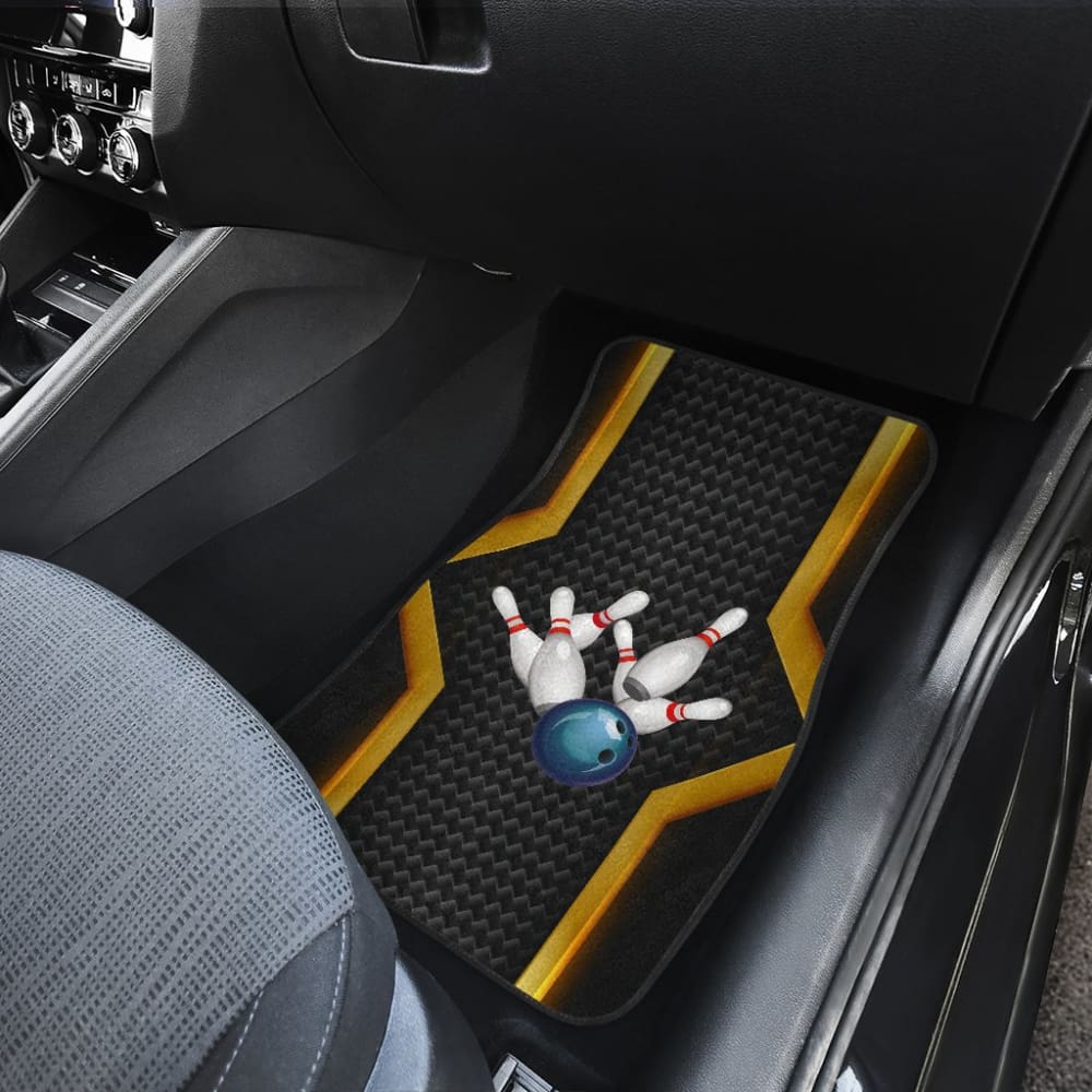 Print Bowling Metallic Style Printed Car Floor Mats