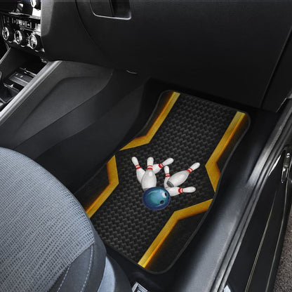 Print Bowling Metallic Style Printed Car Floor Mats