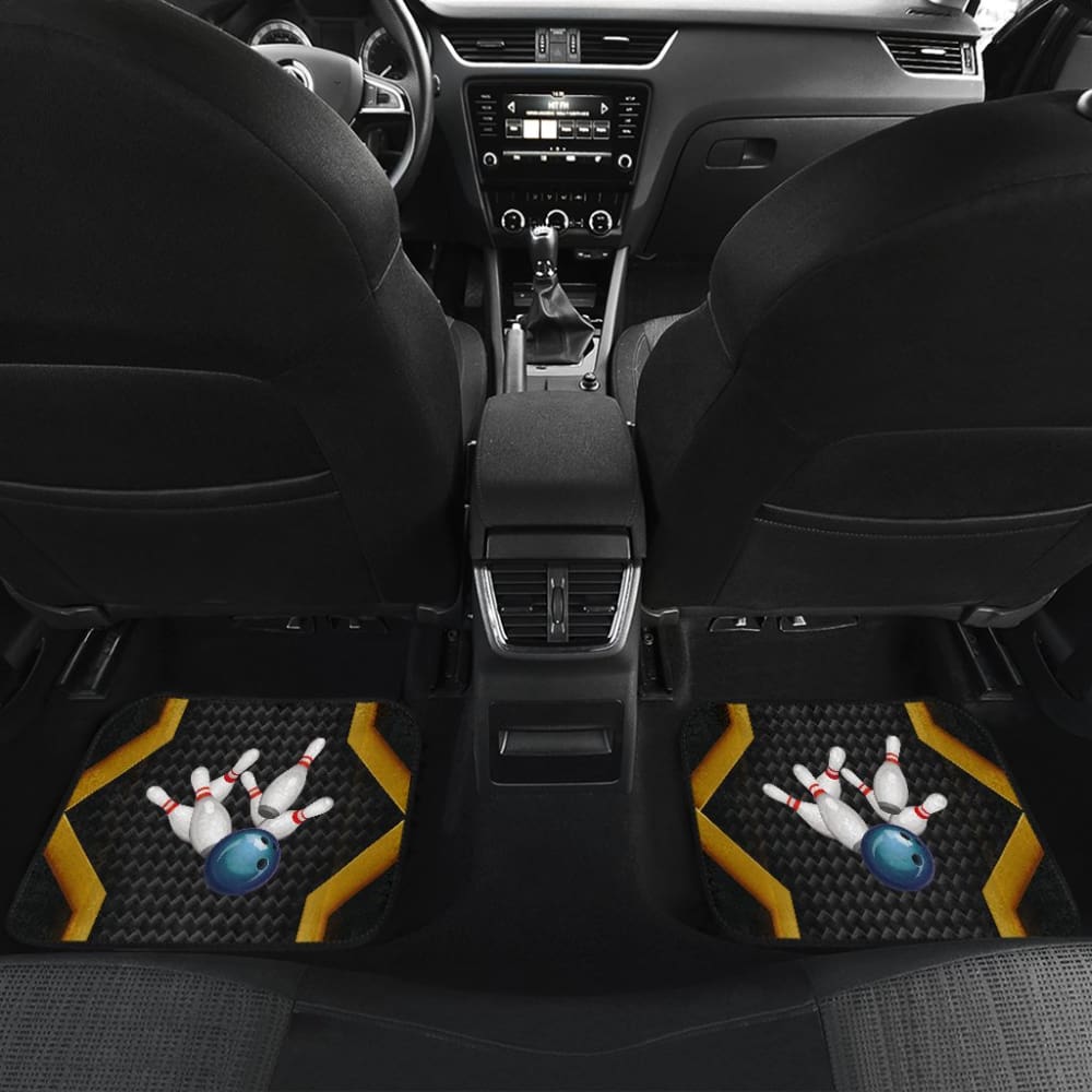 Print Bowling Metallic Style Printed Car Floor Mats
