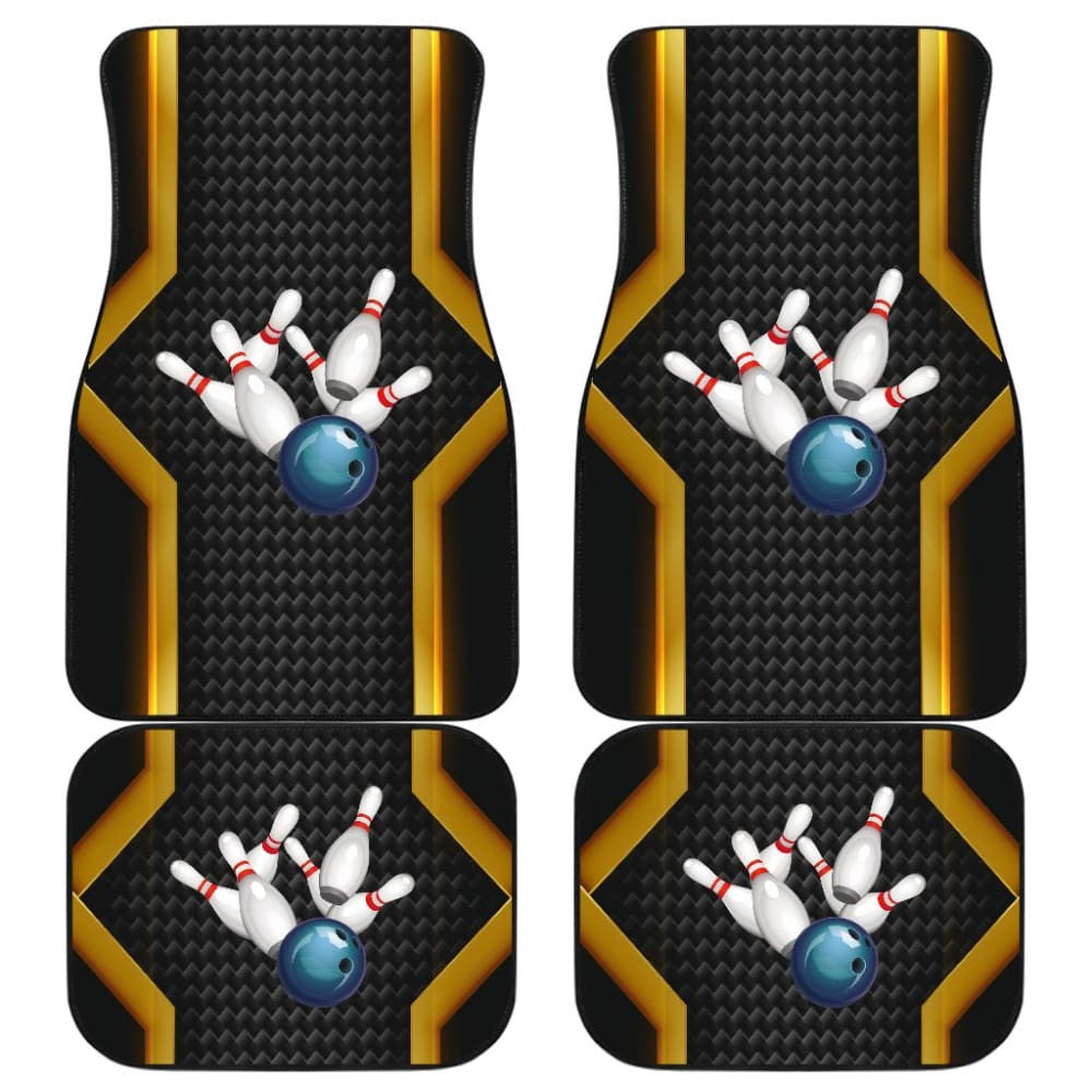 Print Bowling Metallic Style Printed Car Floor Mats