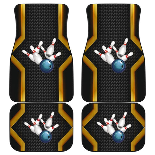 Print Bowling Metallic Style Printed Car Floor Mats