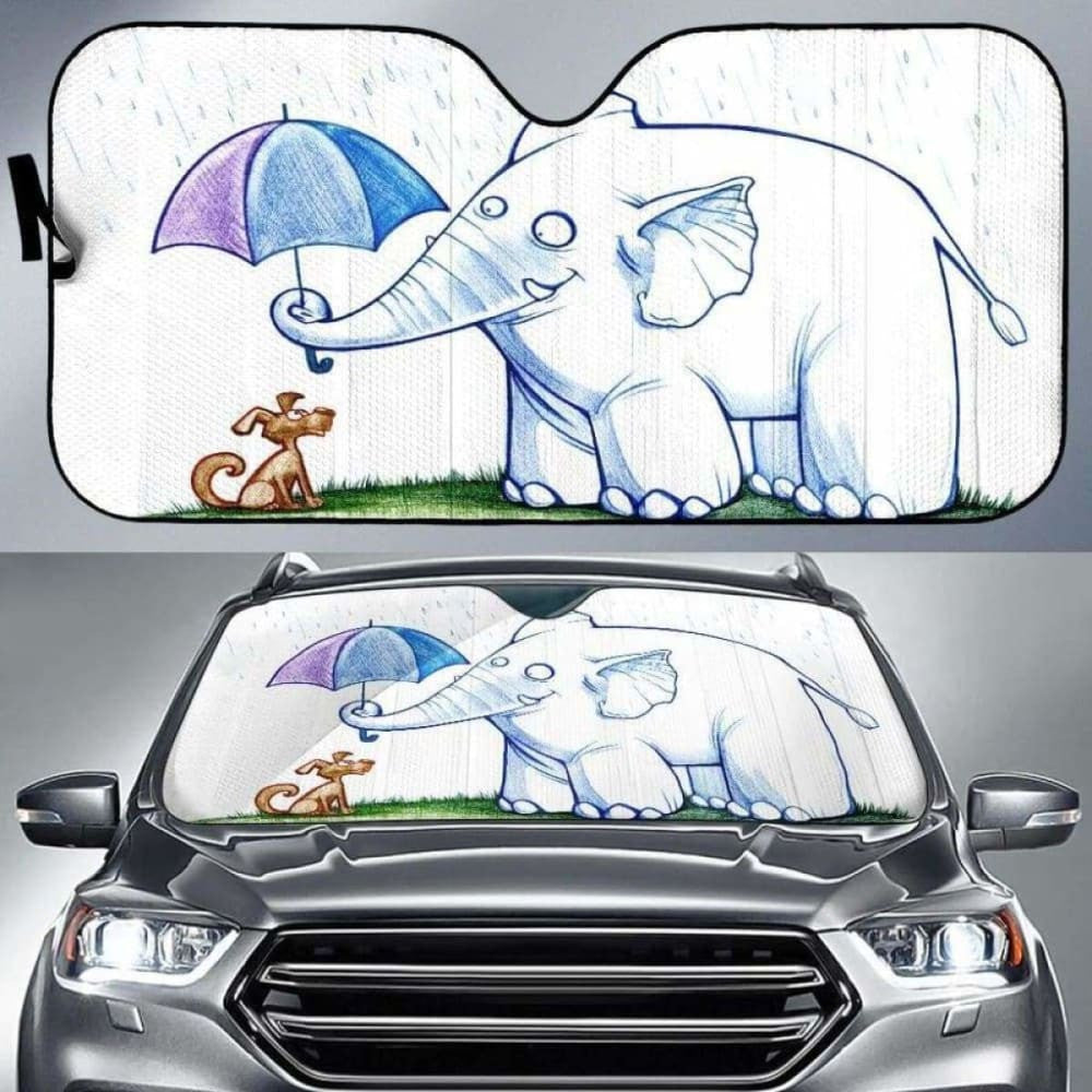 Elephant And Dog Car Sun Shades