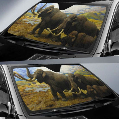 North American Mammals Mammoths Hd Car Sun Shade