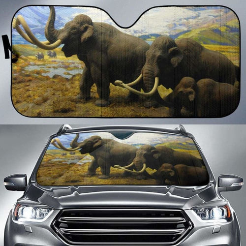 North American Mammals Mammoths Hd Car Sun Shade