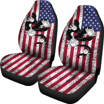 Snake Custom American Flag Car Seat Covers