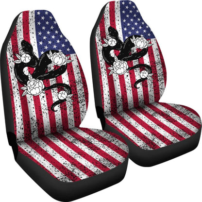 Snake Custom American Flag Car Seat Covers