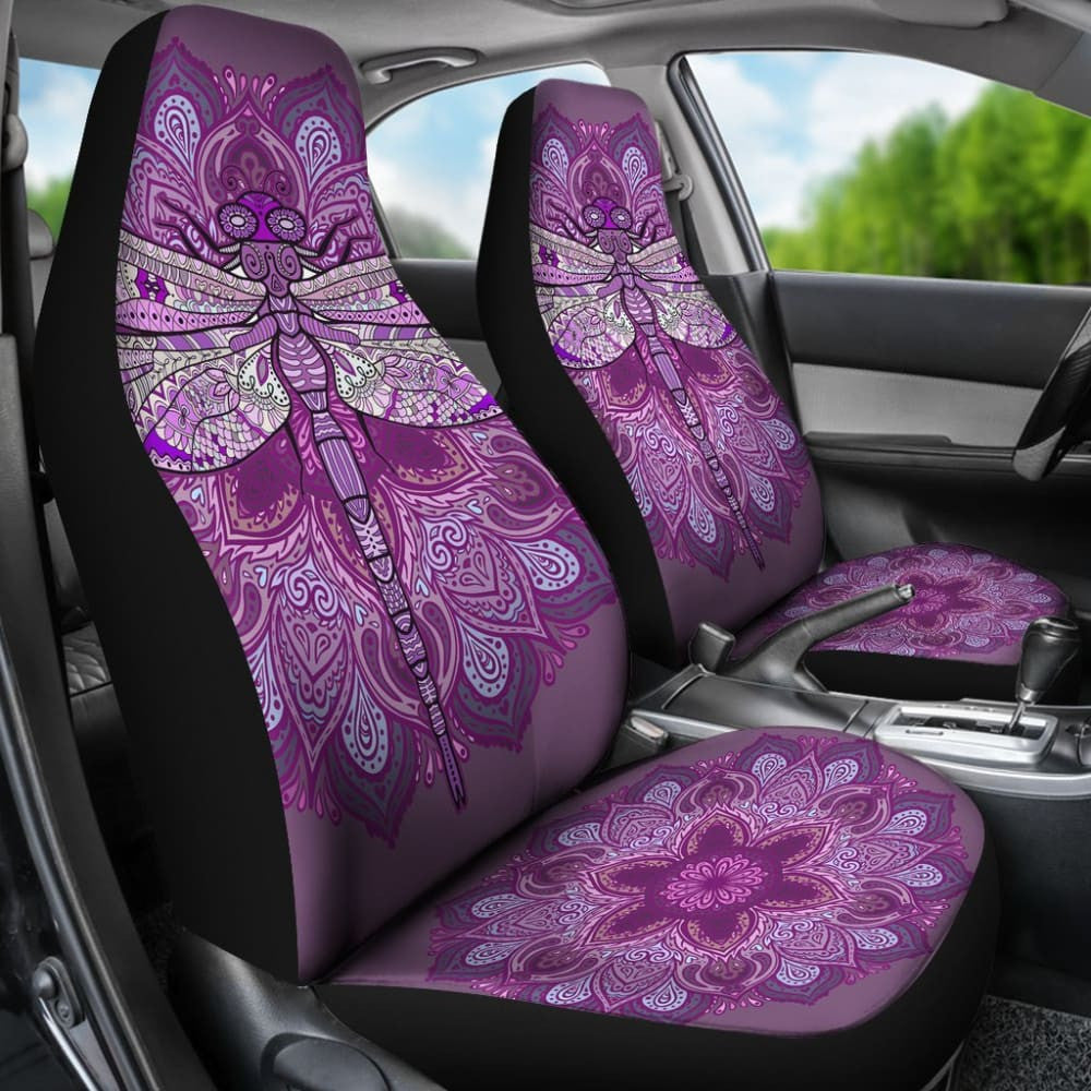 Purple Dragonfly Car Seat Covers