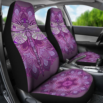 Purple Dragonfly Car Seat Covers