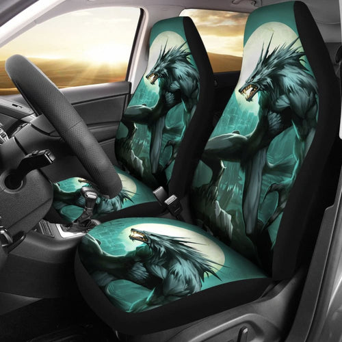 Werewolf Evil Eyes Digital Printing Fantasy Monster Car Seat Covers
