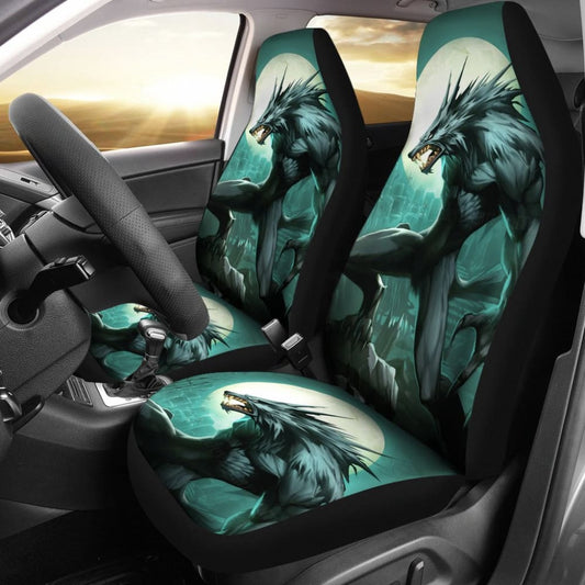 Werewolf Evil Eyes Digital Printing Fantasy Monster Car Seat Covers