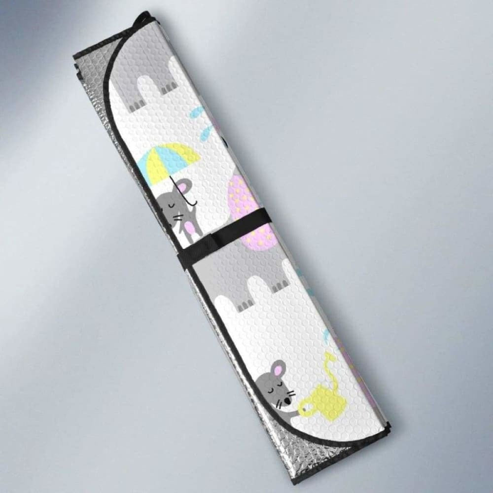 Cute Elephant Mouse Pattern Car Auto Sun Shades