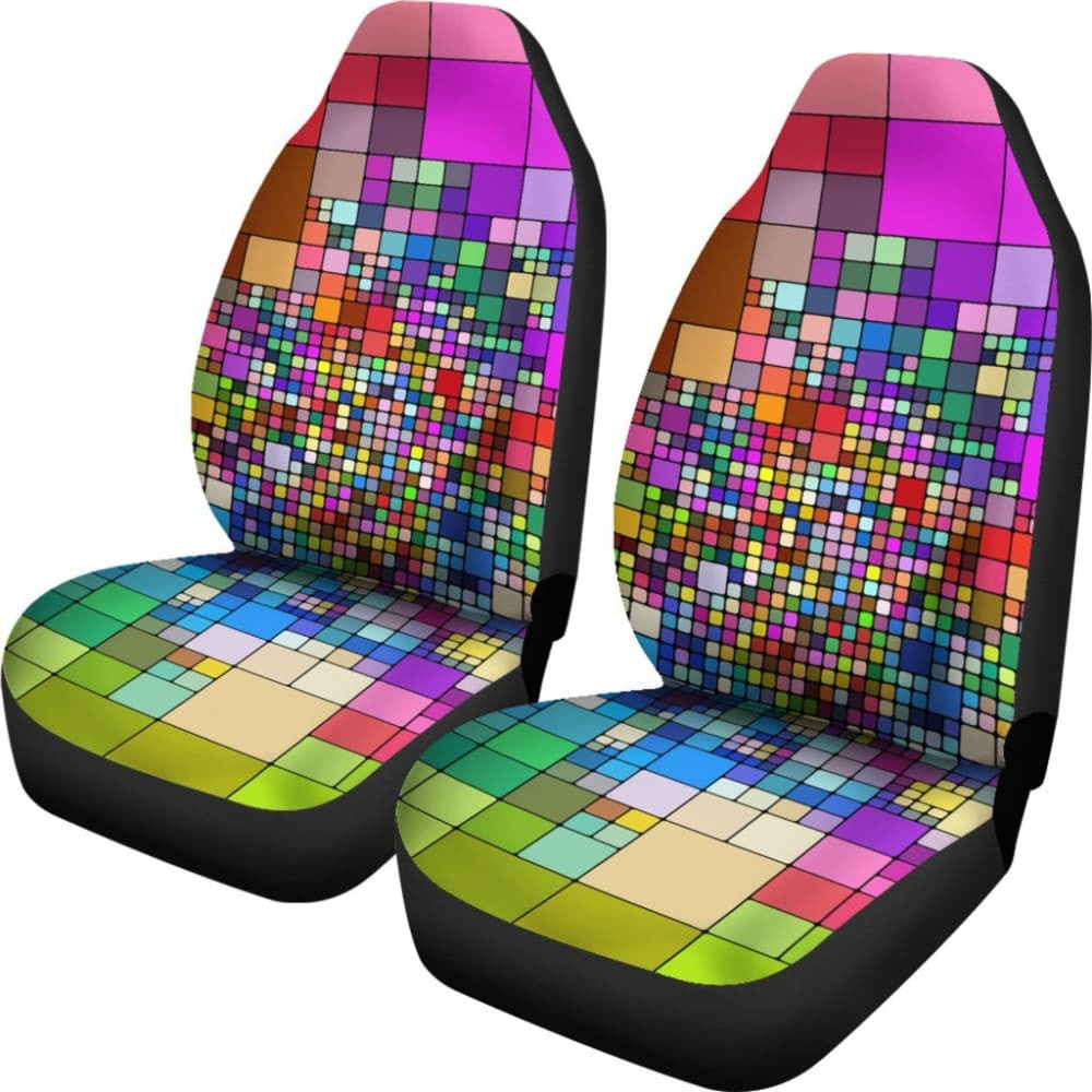 Rainbow Cubes Car Seat Covers
