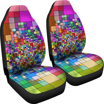 Rainbow Cubes Car Seat Covers